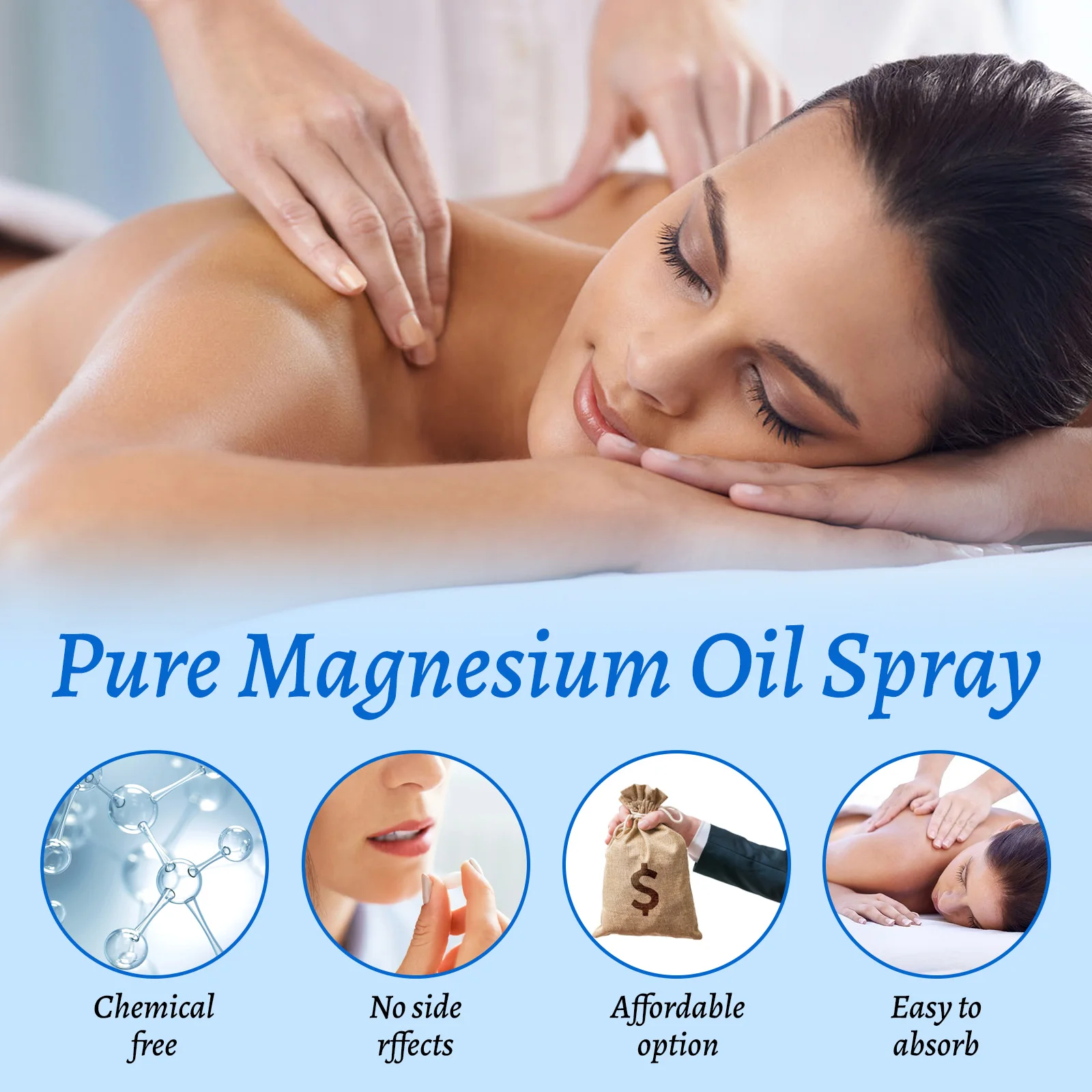 Magnesium Oil Spray 60ml Muscl - огляд і ціна Bath Salts Magnesium
