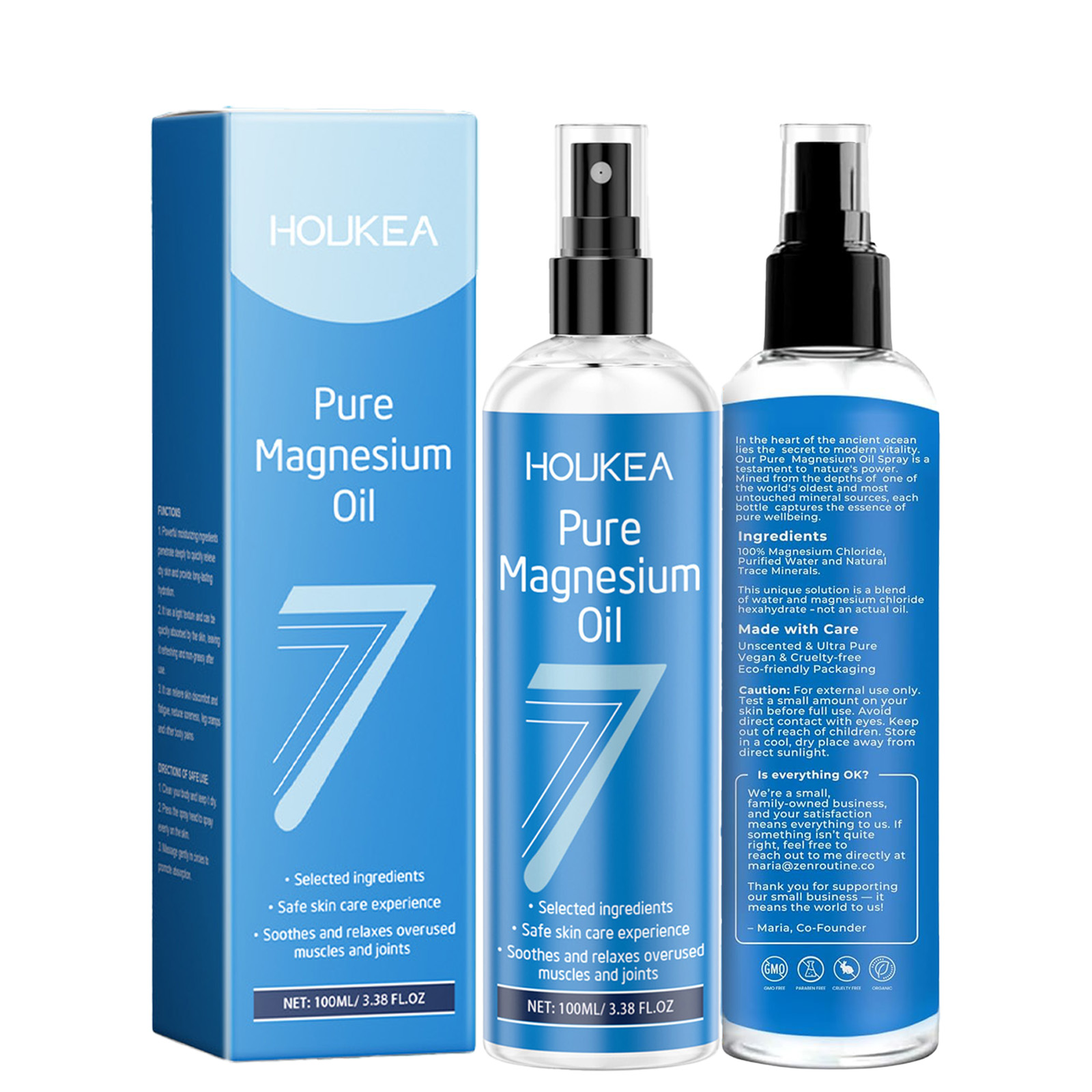 Pure Magnesium Oil Spray Grade - огляд і ціна Bath Salts Magnesium