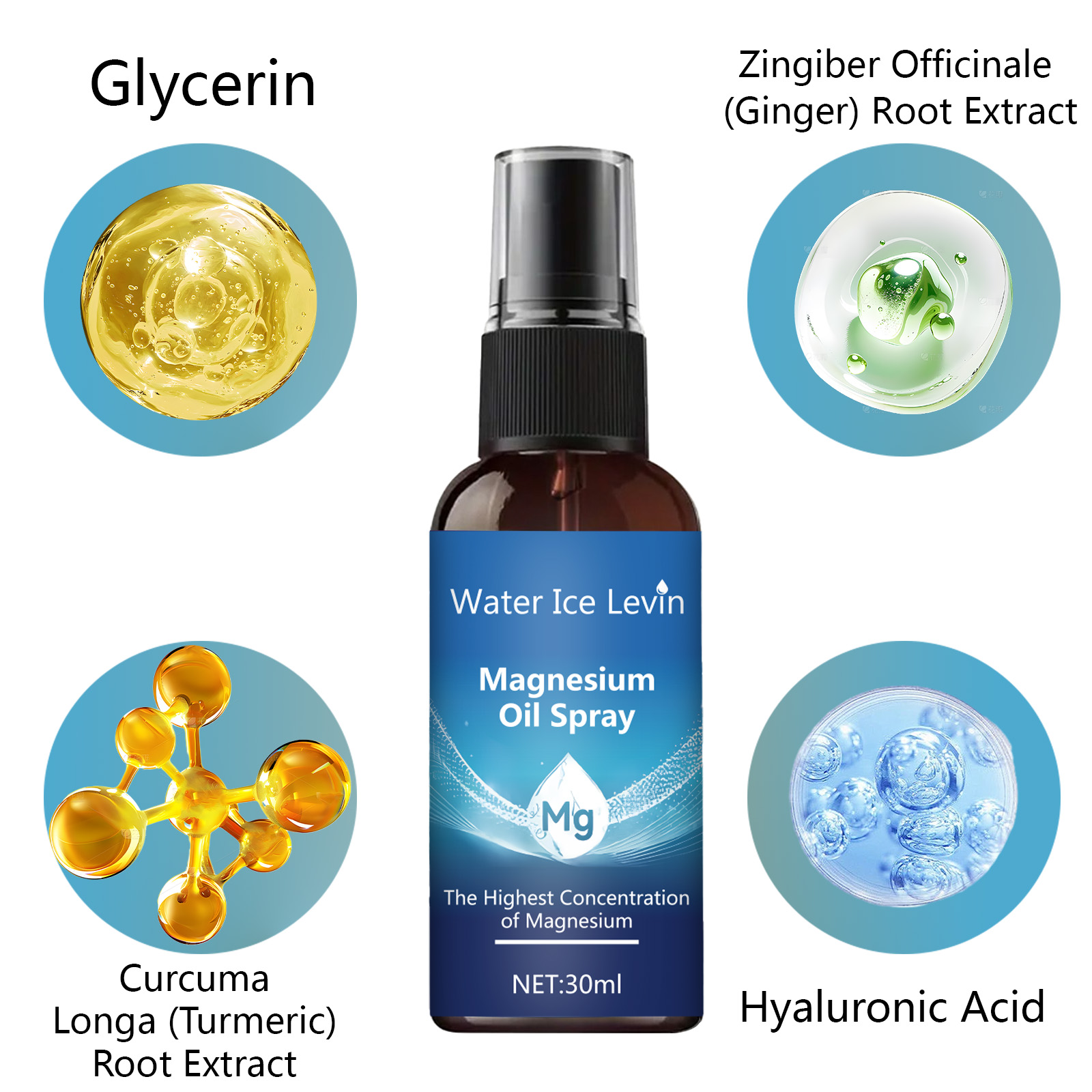 Magnesium Oil Spray Face and B - огляд і ціна Bath Salts Magnesium