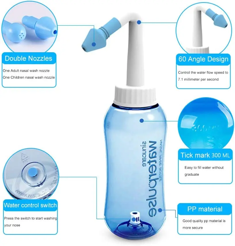 300ml/500ml Nasal Irrigator fo - огляд і ціна Neti Pot Nasal Rinse