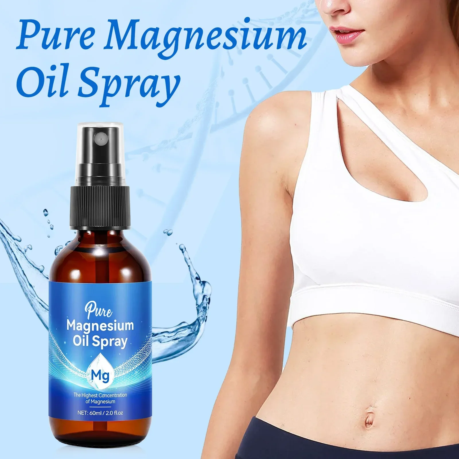 Magnesium Body Oil Spray 60ml  - огляд і ціна Bath Salts Magnesium