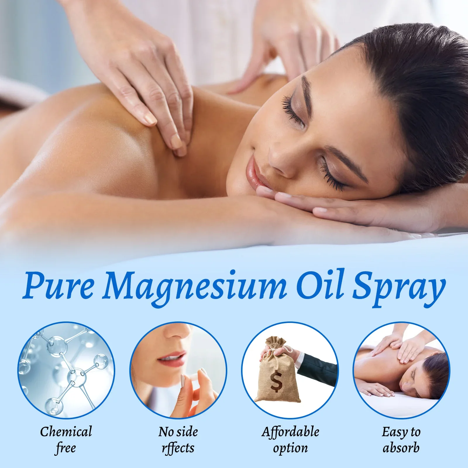 Magnesium Body Oil Spray 60ml  - огляд і ціна Bath Salts Magnesium