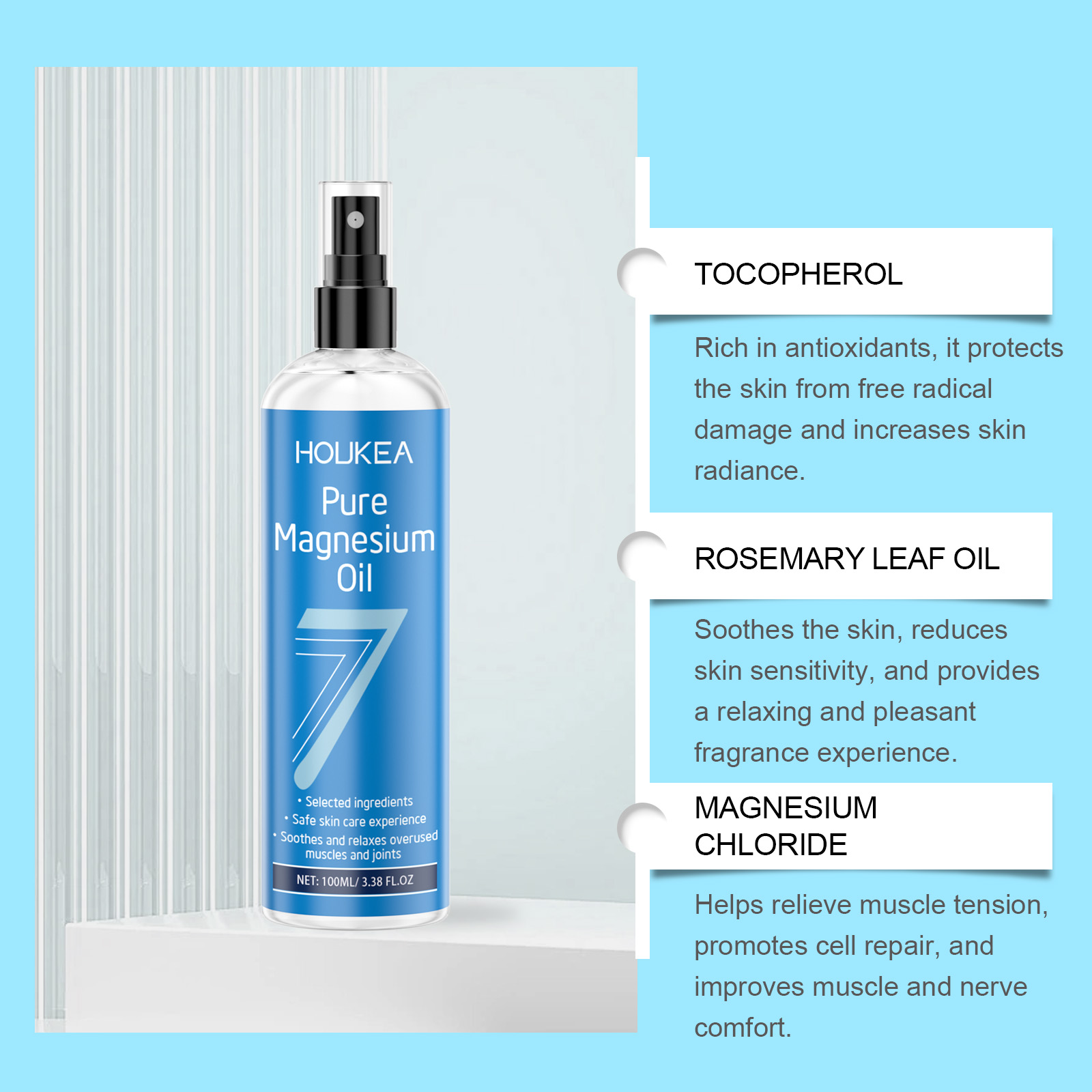 Houkea Mineral Magnesium Oil S - огляд і ціна Bath Salts Magnesium