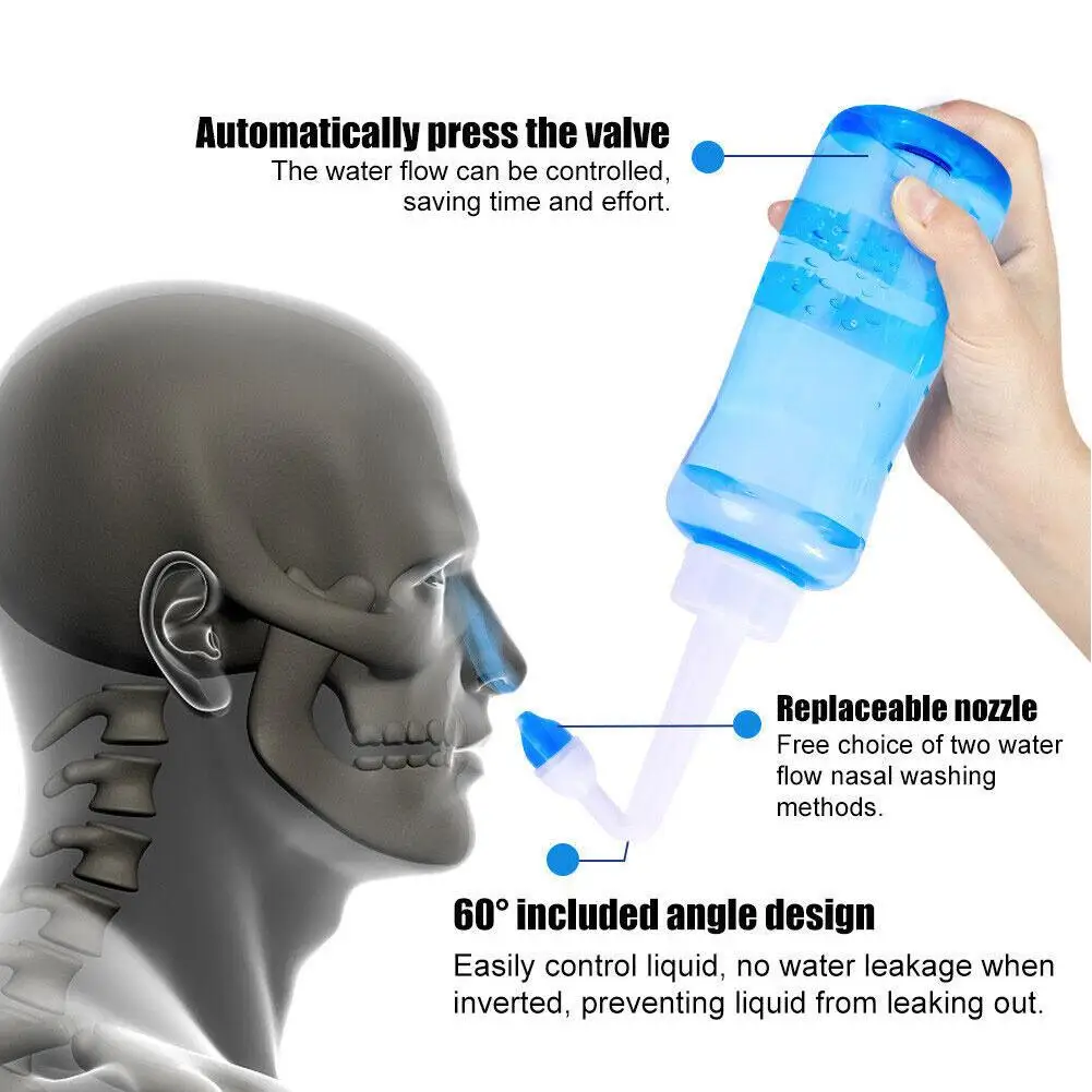 300ml  Nose Wash Cleaner Nasal - огляд і ціна Neti Pot Nasal Rinse